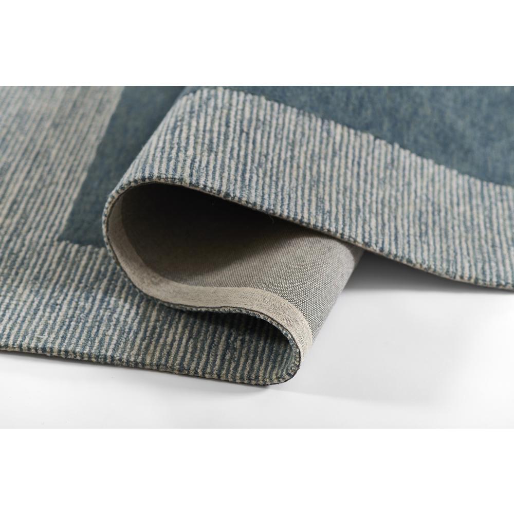 Contemporary Rectangle Area Rug, Blue, 2' X 4'