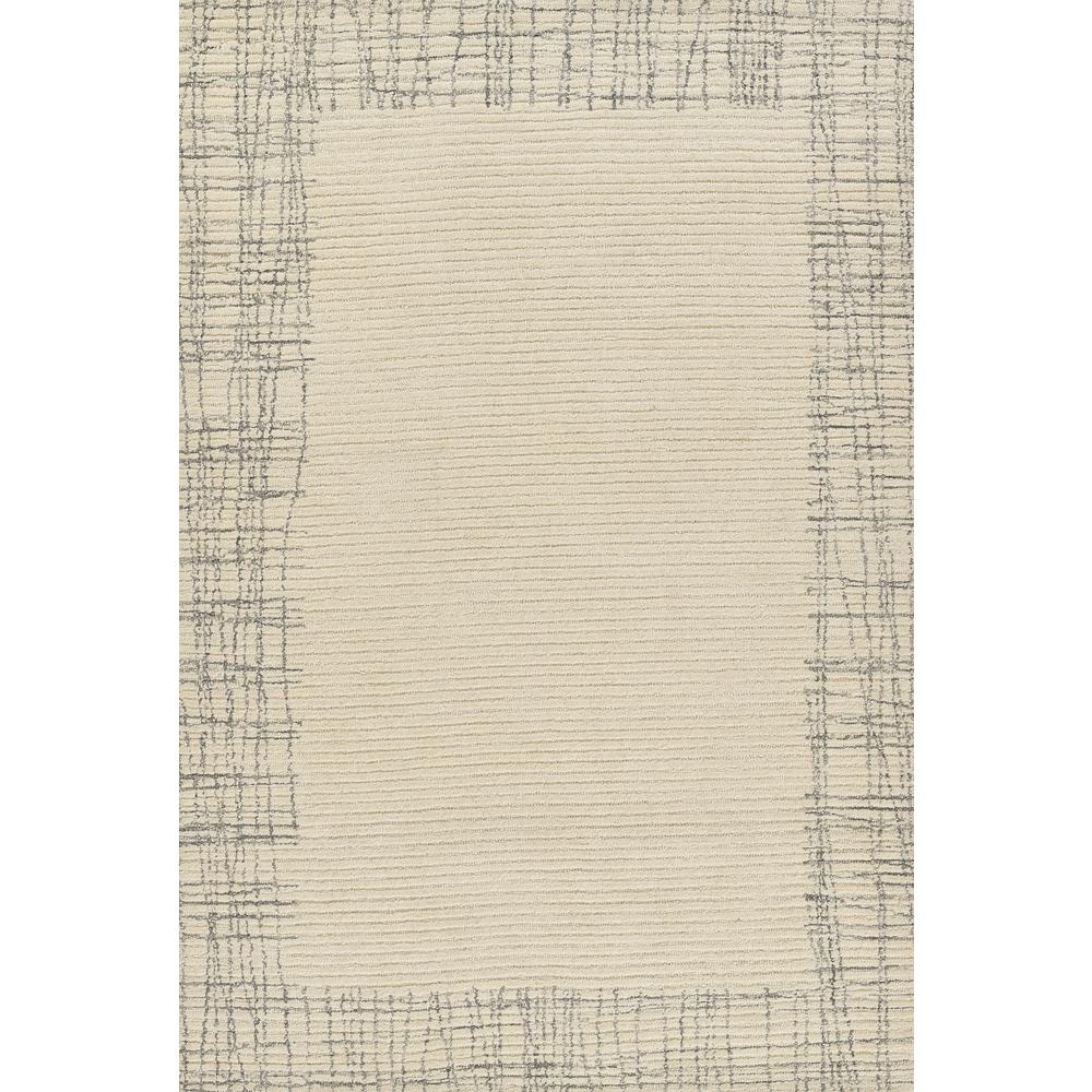 Contemporary Rectangle Area Rug, Ivory, 2' X 4'