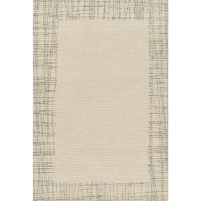Contemporary Rectangle Area Rug, Ivory, 2' X 4'