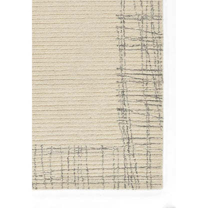 Contemporary Rectangle Area Rug, Ivory, 2' X 4'