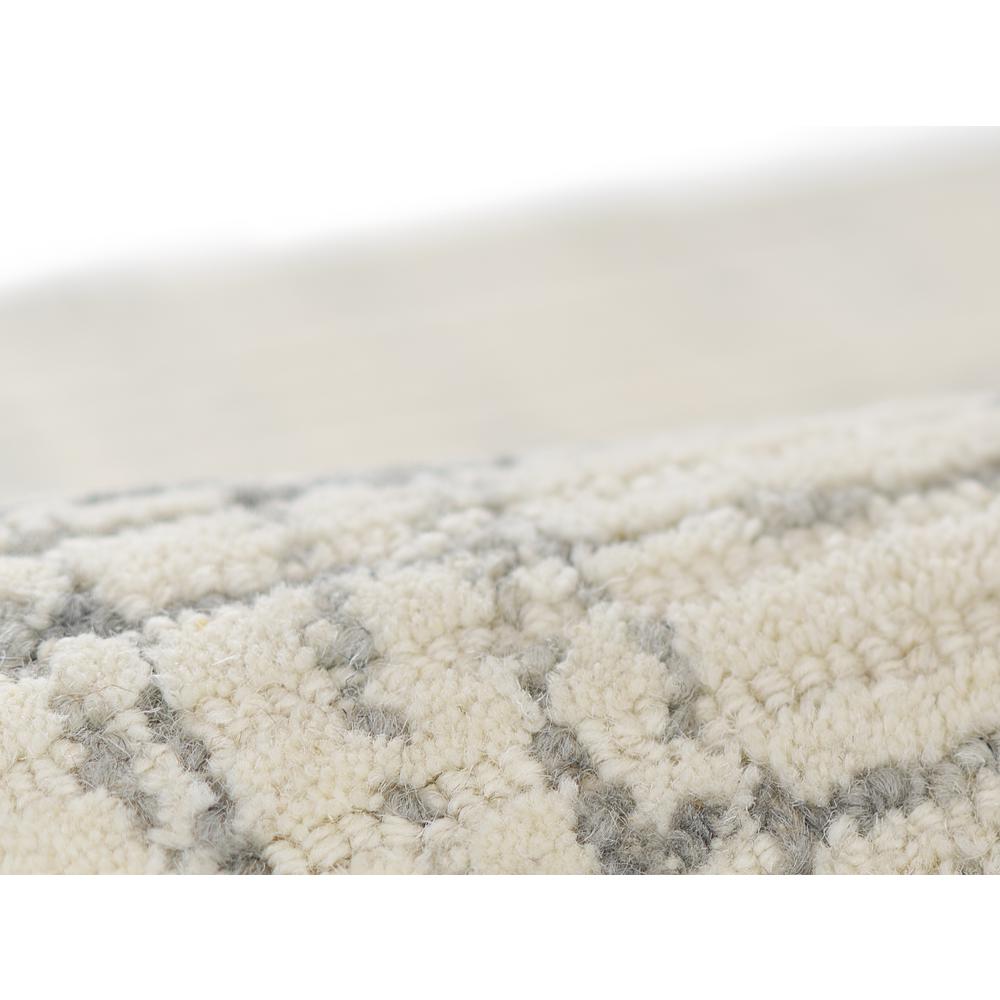 Contemporary Rectangle Area Rug, Ivory, 2' X 4'