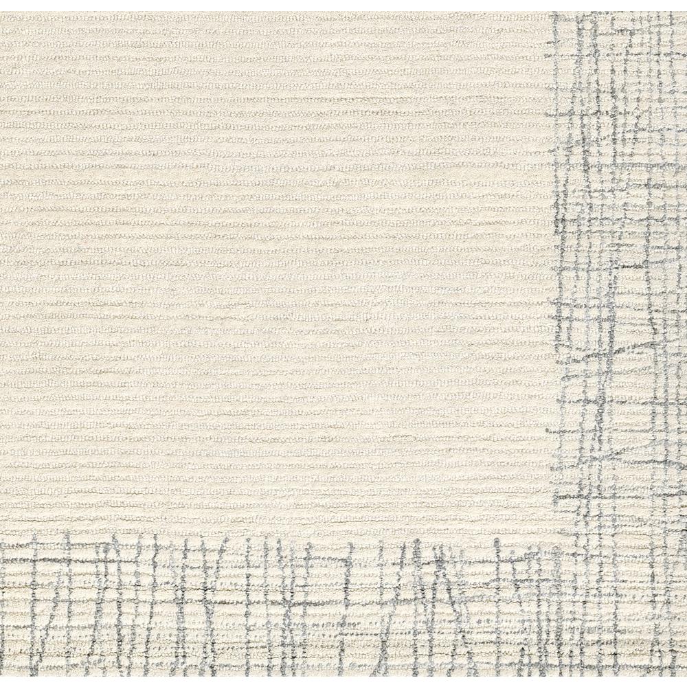 Contemporary Rectangle Area Rug, Ivory, 2' X 4'
