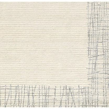 Contemporary Rectangle Area Rug, Ivory, 2' X 4'
