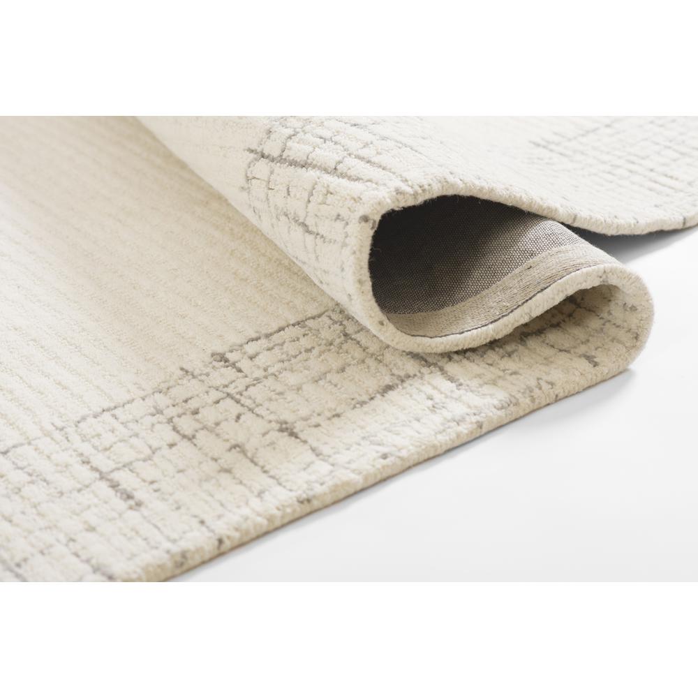 Contemporary Rectangle Area Rug, Ivory, 2' X 4'