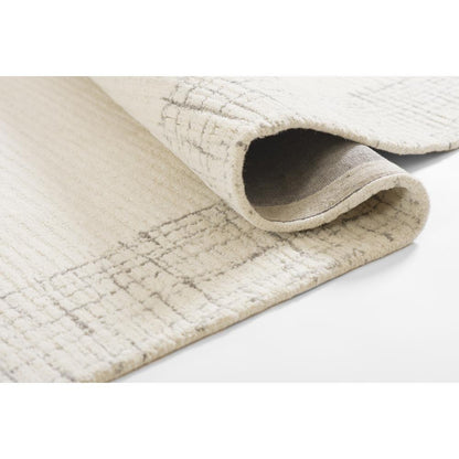 Contemporary Rectangle Area Rug, Ivory, 2' X 4'