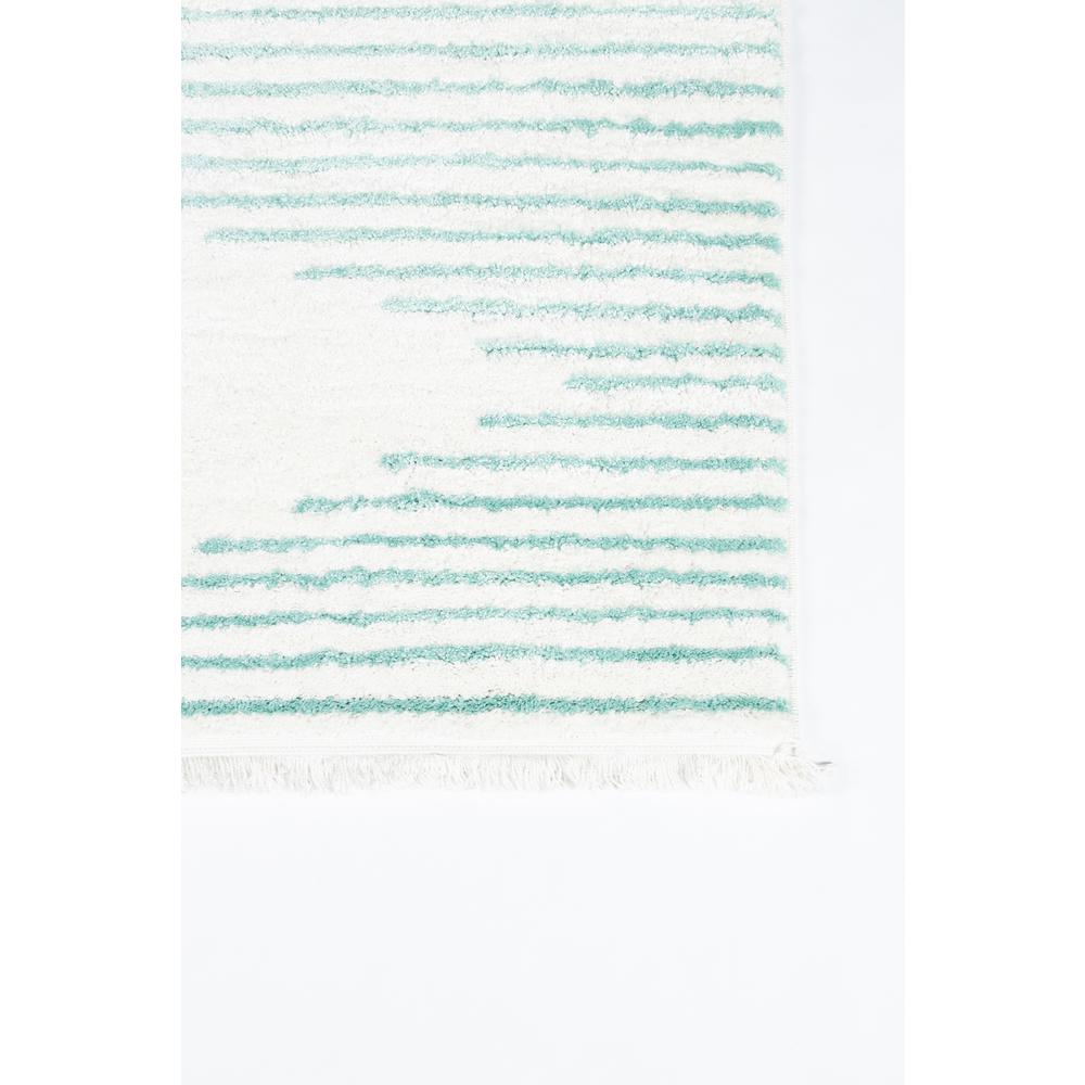 Modern Rectangle Area Rug, Aqua, 2' X 3'