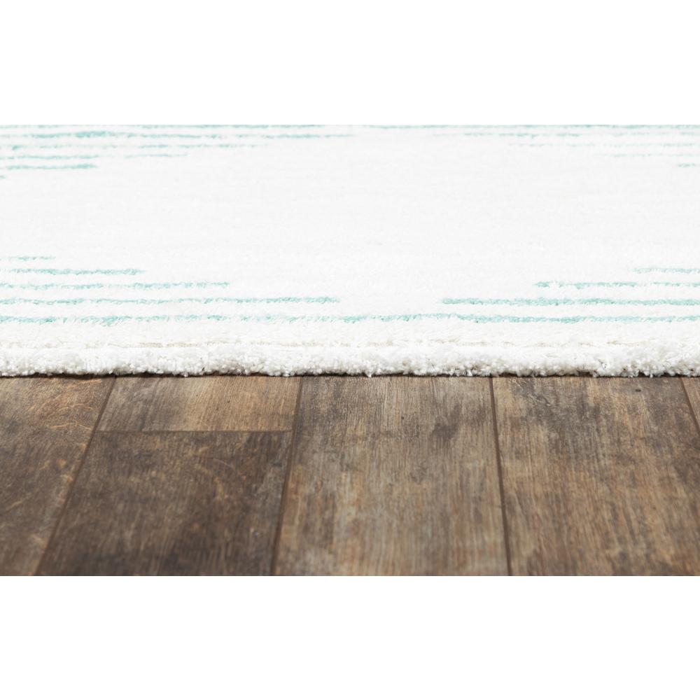 Modern Rectangle Area Rug, Aqua, 2' X 3'