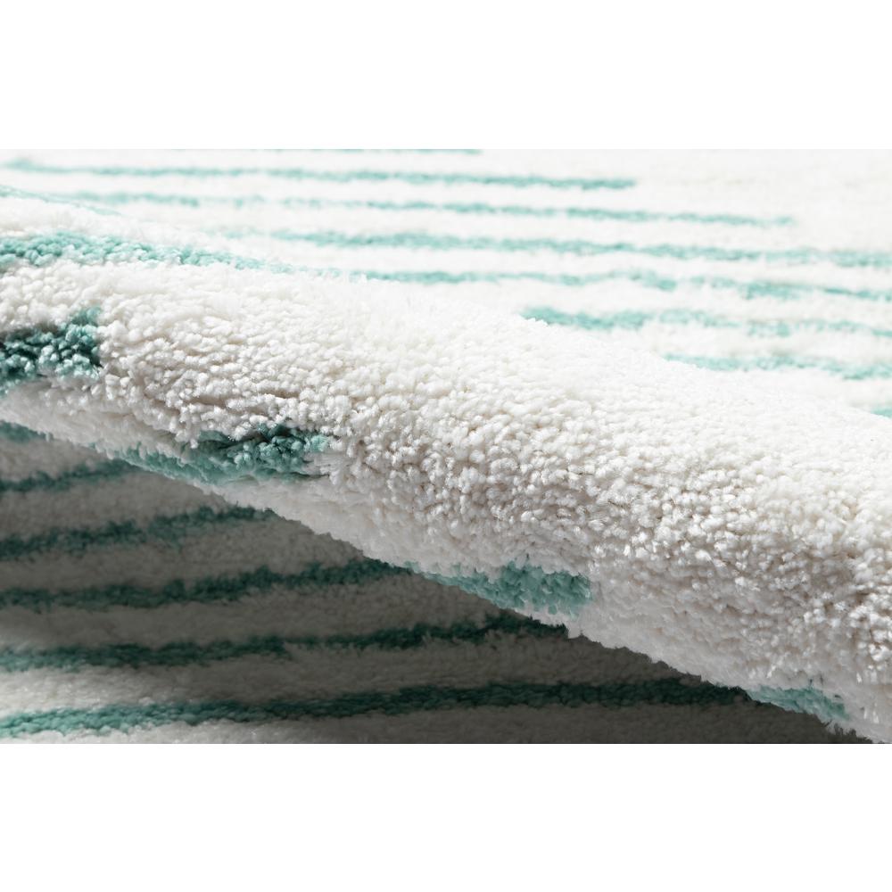 Modern Rectangle Area Rug, Aqua, 2' X 3'