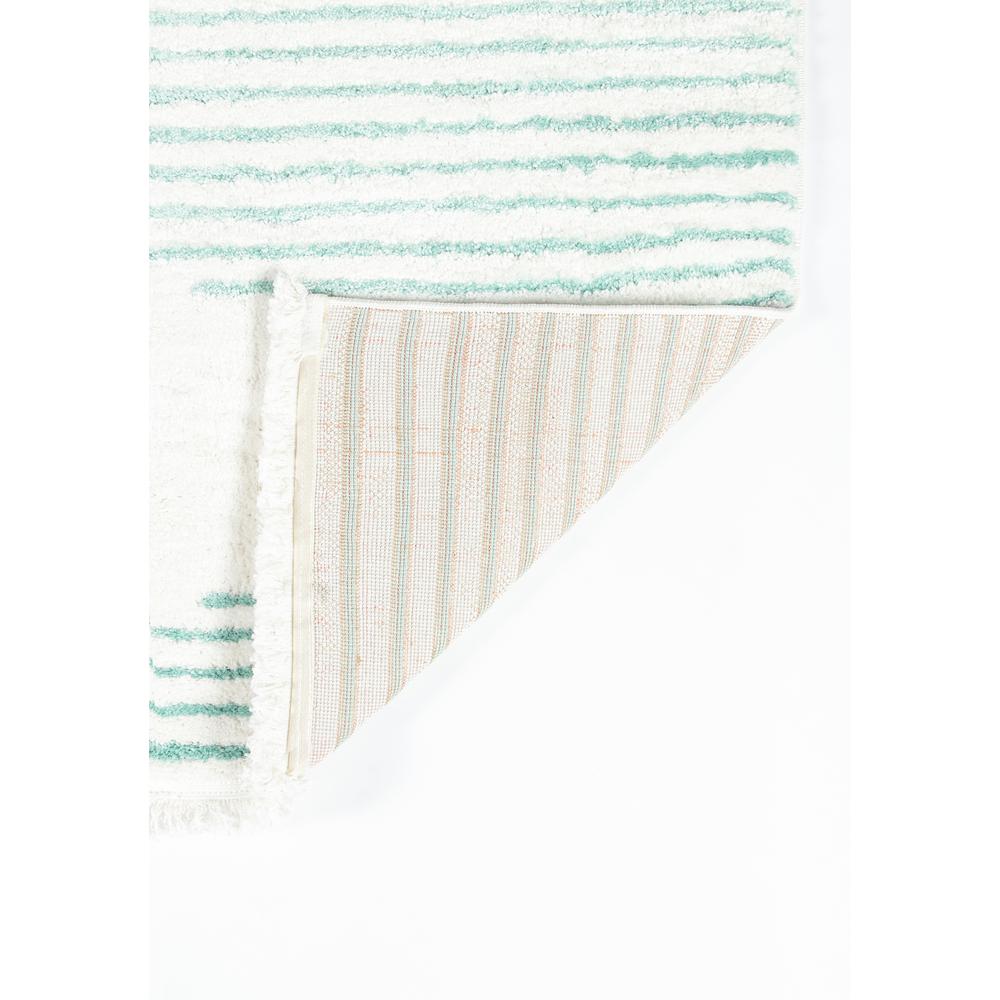 Modern Rectangle Area Rug, Aqua, 2' X 3'