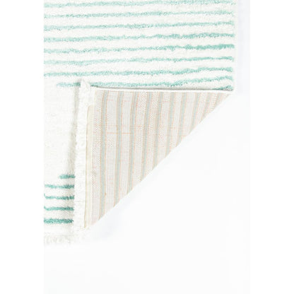Modern Rectangle Area Rug, Aqua, 2' X 3'