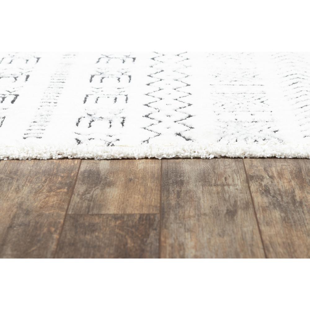 Modern Rectangle Area Rug, Ivory, 2' X 3'