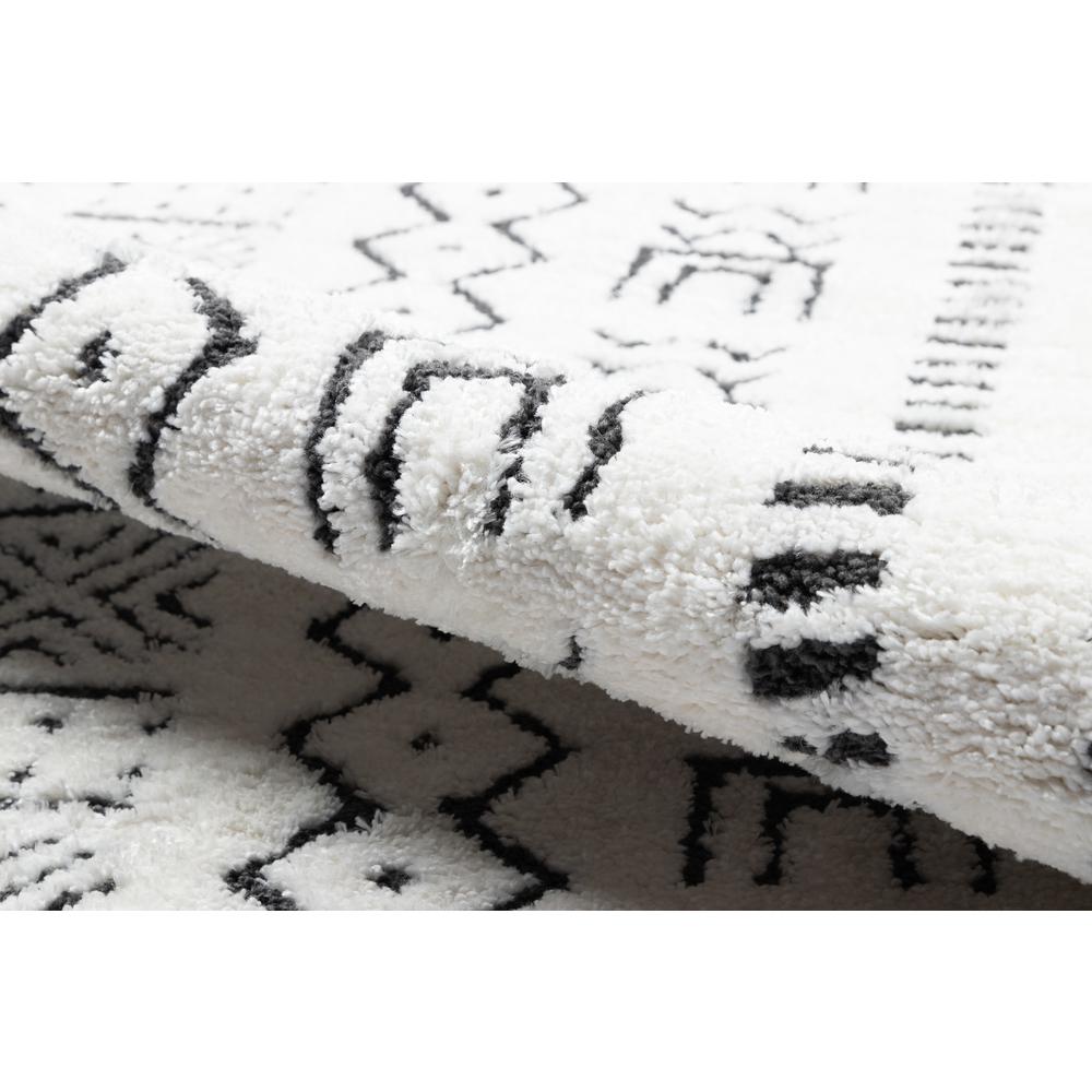 Modern Rectangle Area Rug, Ivory, 2' X 3'