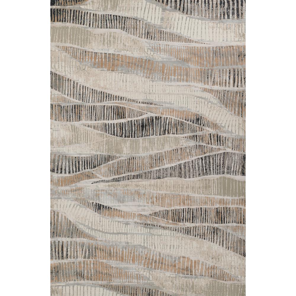 Contemporary Rectangle Area Rug, Grey, 1'10" X 2'10"