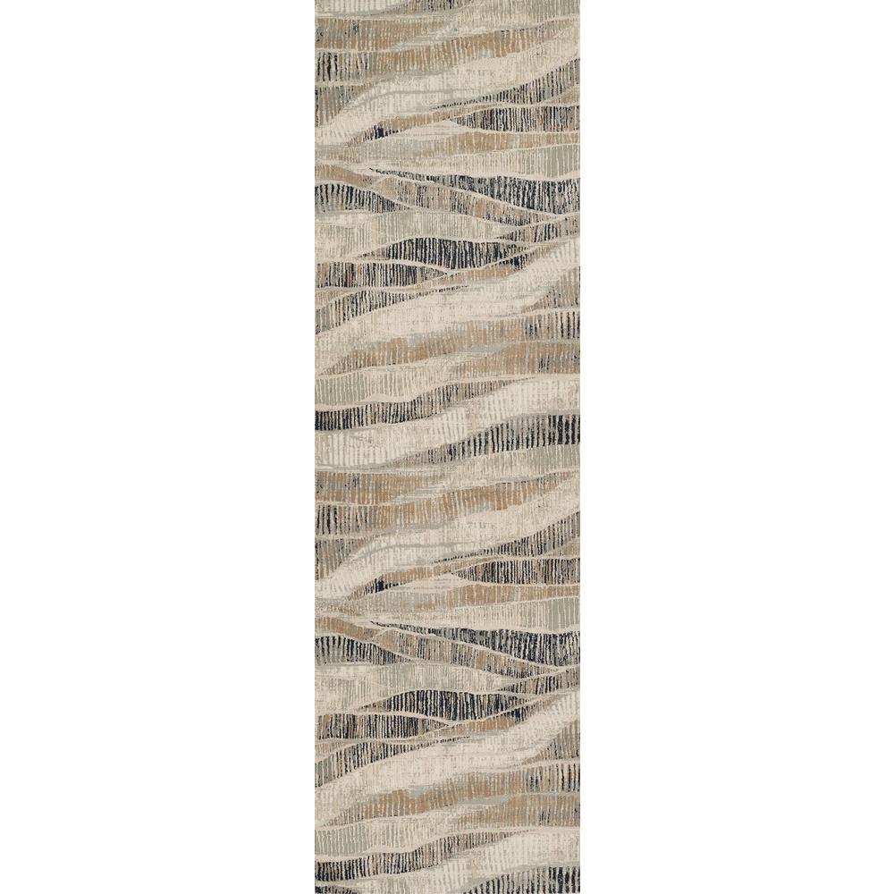 Contemporary Rectangle Area Rug, Grey, 1'10" X 2'10"