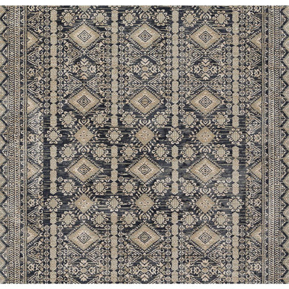 Southwestern Rectangle Area Rug, Charcoal, 1'10" X 2'10"