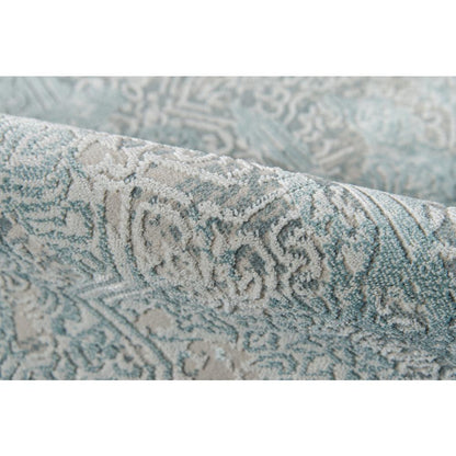 Traditional Rectangle Area Rug, Light Blue, 1'10" x 2'10"