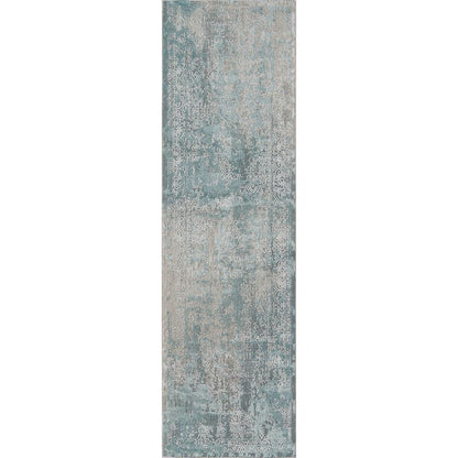 Traditional Rectangle Area Rug, Light Blue, 1'10" x 2'10"