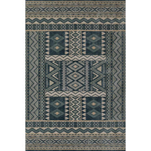 Contemporary Rectangle Area Rug, Blue, 1'10" X 2'10"