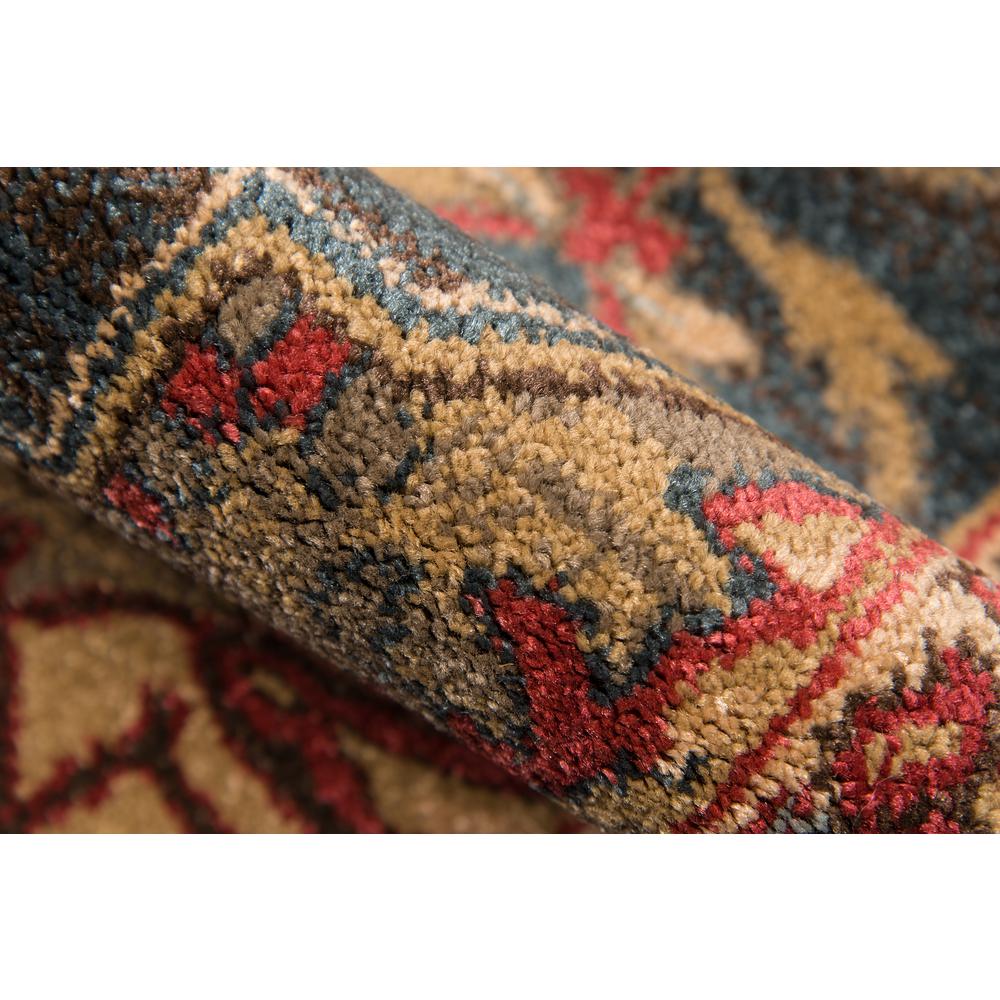 Traditional Rectangle Area Rug, Navy, 2' X 3'