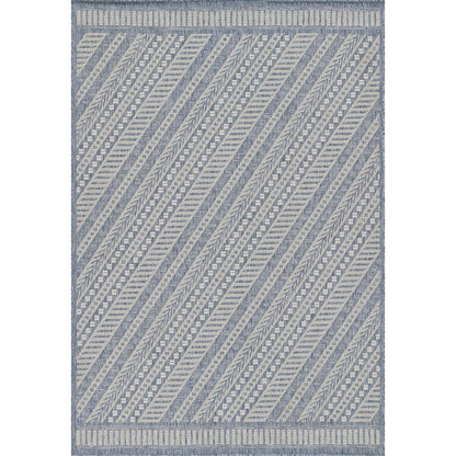 Transitional Rectangle Area Rug, Blue, 2' X 3'