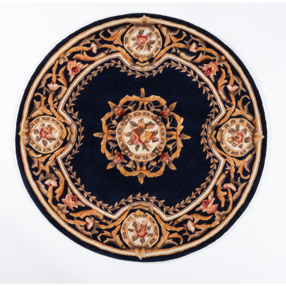 Transitional Rectangle Area Rug, Blue, 3'6" X 5'6"