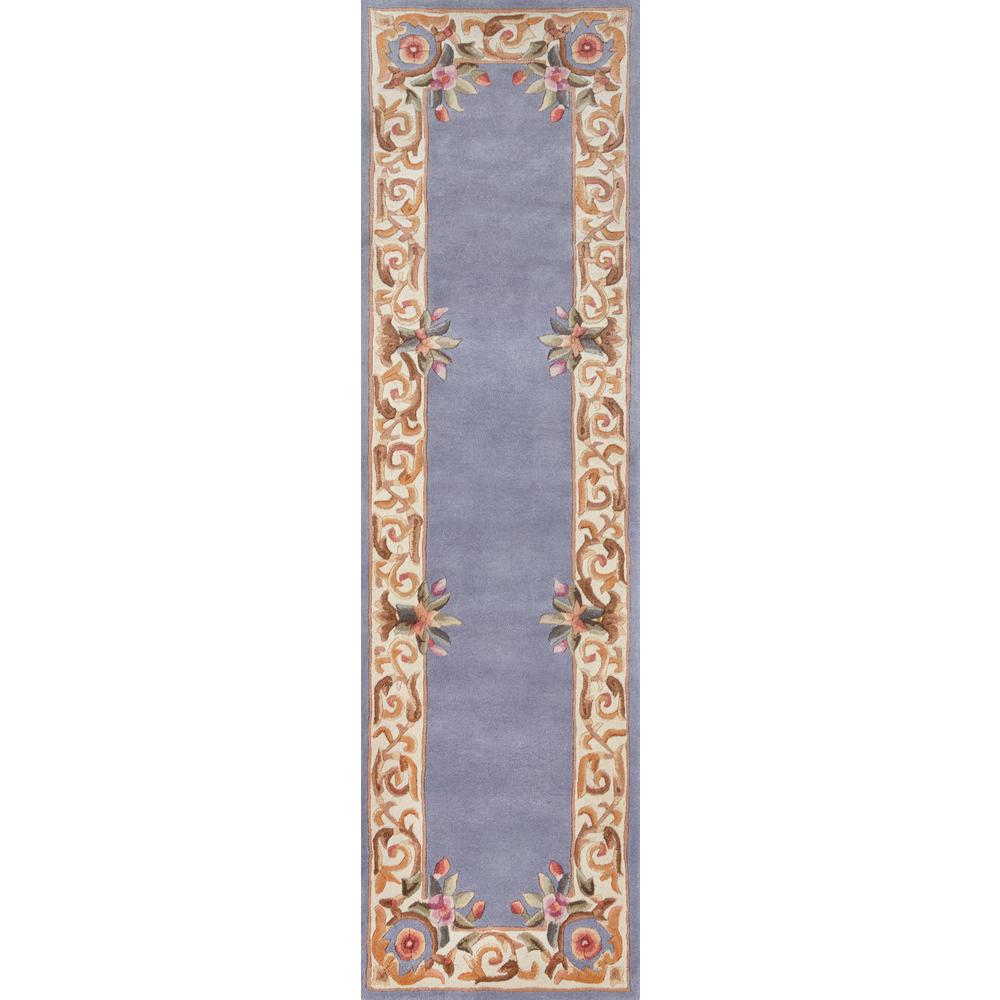 Transitional Round Area Rug, Blue, 7'9" X 7'9" Round