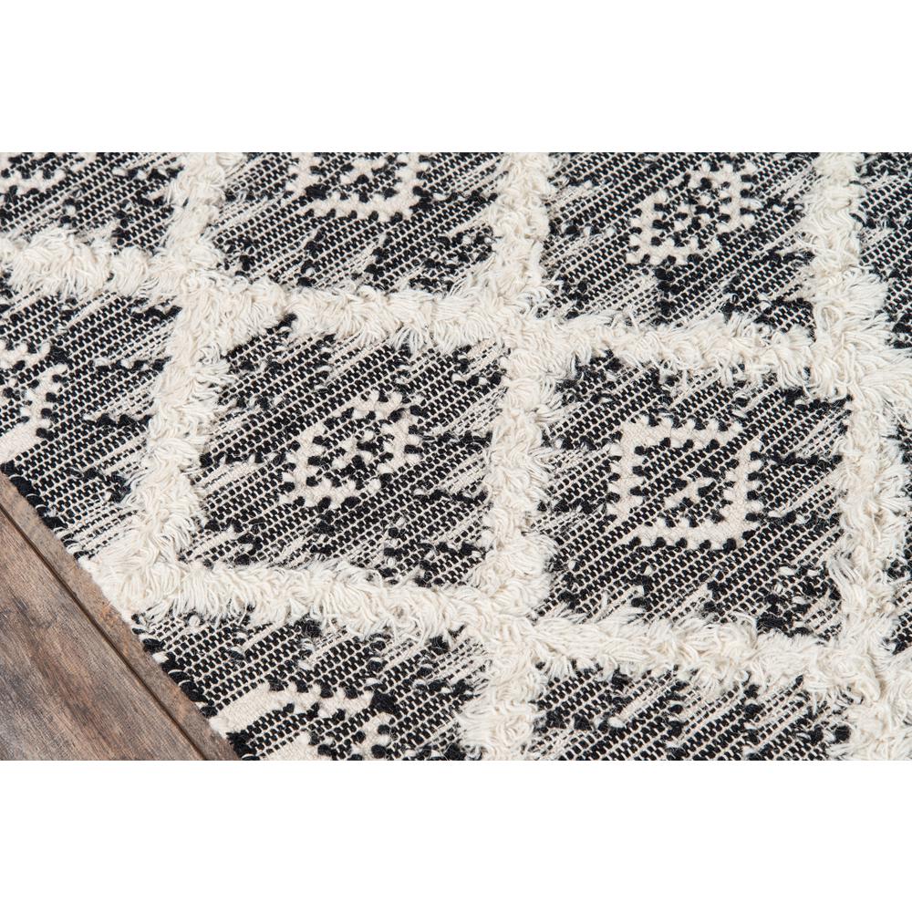 Contemporary Rectangle Area Rug, Black, 2' X 3'