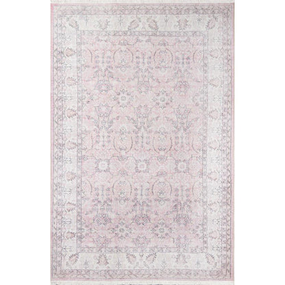 Traditional Rectangle Area Rug, Pink, 2' X 3'