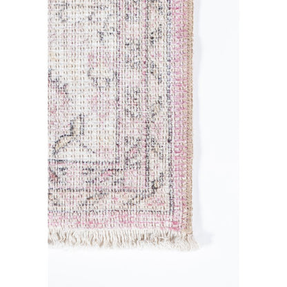 Traditional Rectangle Area Rug, Pink, 2' X 3'