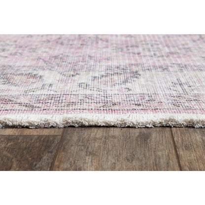 Traditional Rectangle Area Rug, Pink, 2' X 3'
