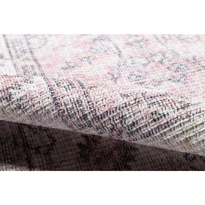 Traditional Rectangle Area Rug, Pink, 2' X 3'