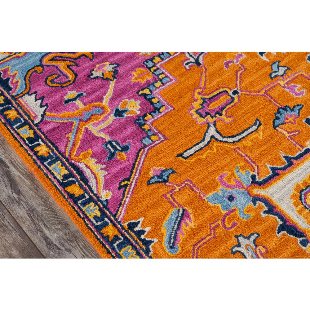Traditional Rectangle Area Rug, Orange, 2' X 3'