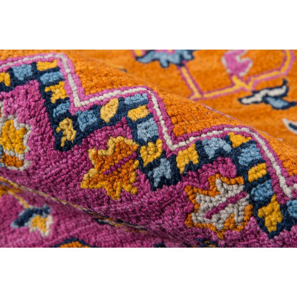 Traditional Rectangle Area Rug, Orange, 2' X 3'