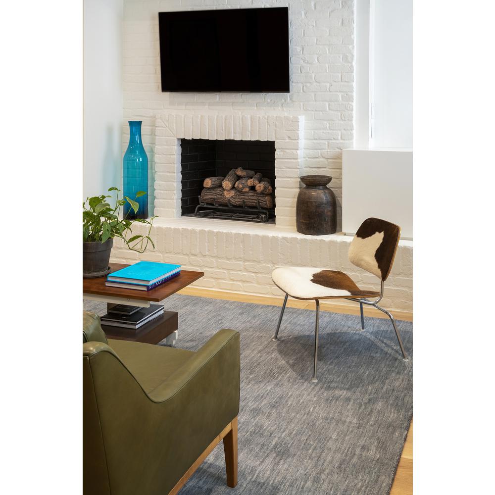 Contemporary Runner Area Rug, Blue, 2'3" X 8' Runner