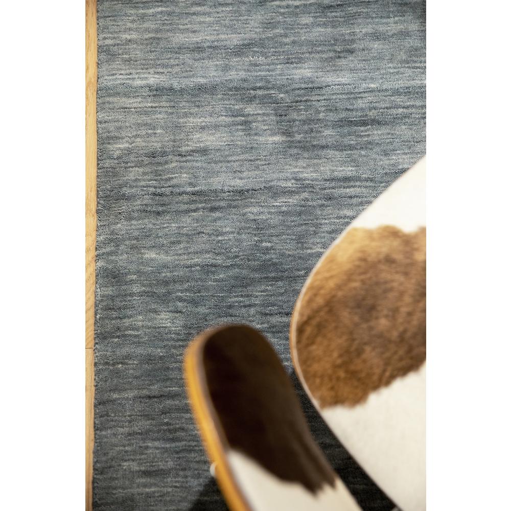 Contemporary Runner Area Rug, Blue, 2'3" X 8' Runner
