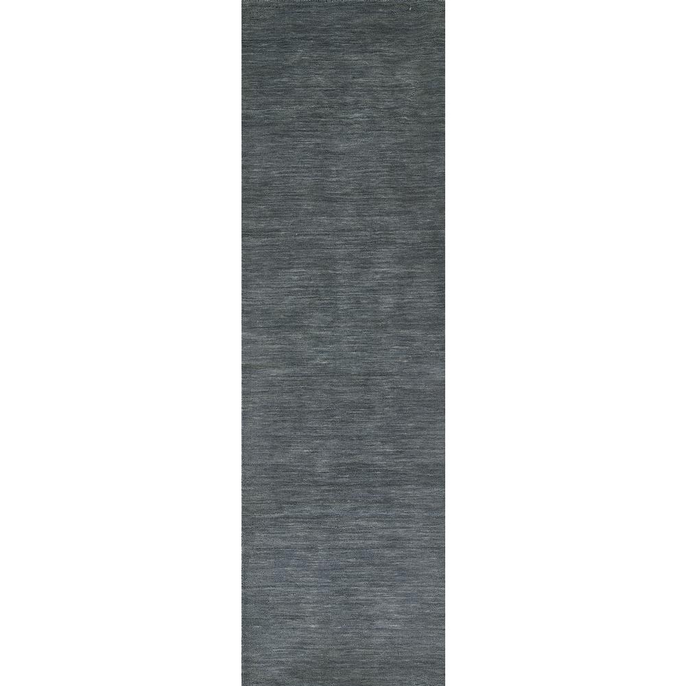 Contemporary Runner Area Rug, Blue, 2'3" X 8' Runner