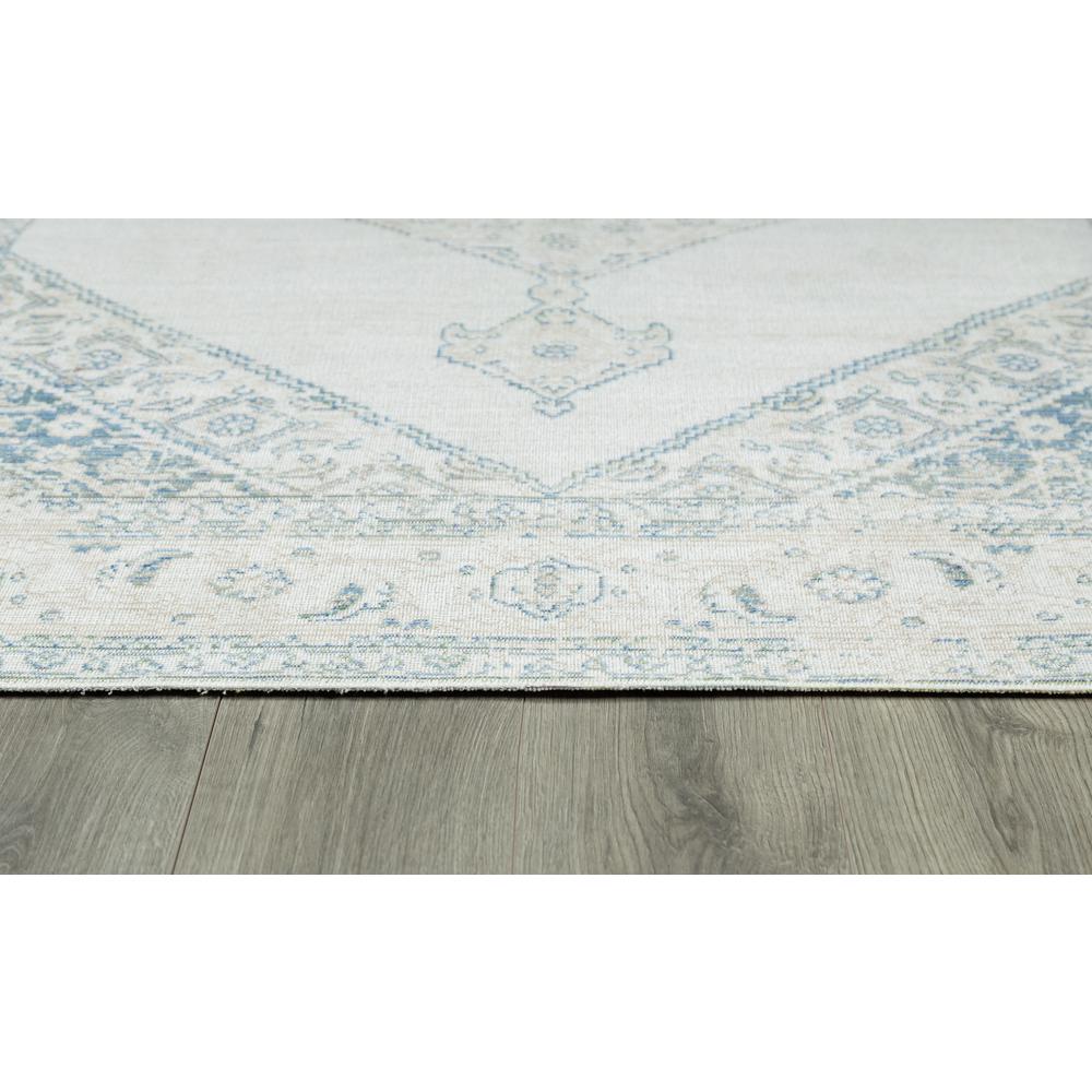 Traditional Rectangle Area Rug, Blue, 2' X 3'