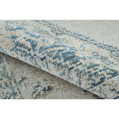 Traditional Rectangle Area Rug, Blue, 2' X 3'