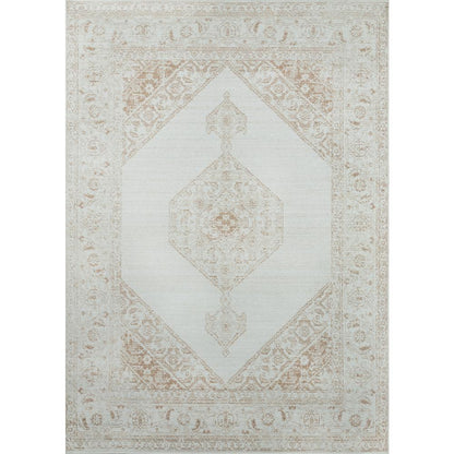 Traditional Rectangle Area Rug, Brown, 2' X 3'
