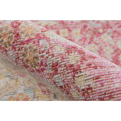 Traditional Rectangle Area Rug, Pink, 2' X 3'