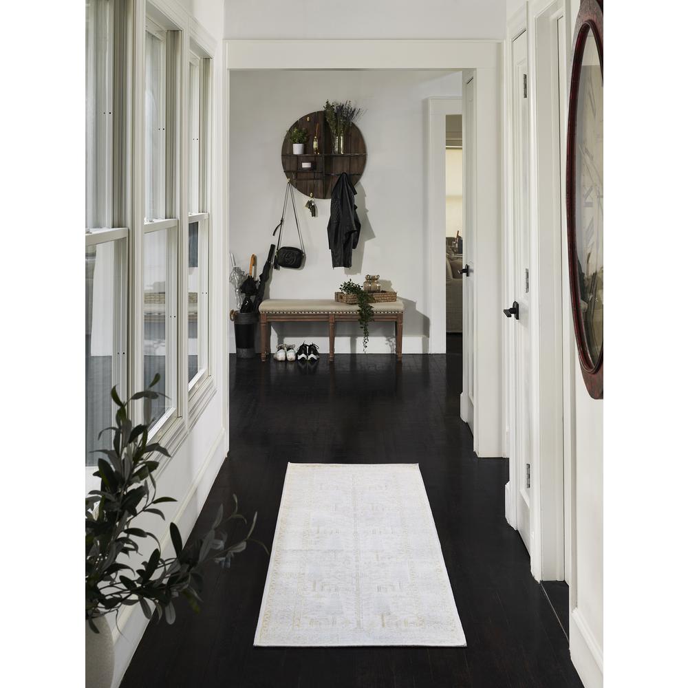 Traditional Rectangle Area Rug, Ivory, 5'3" X 7'3"