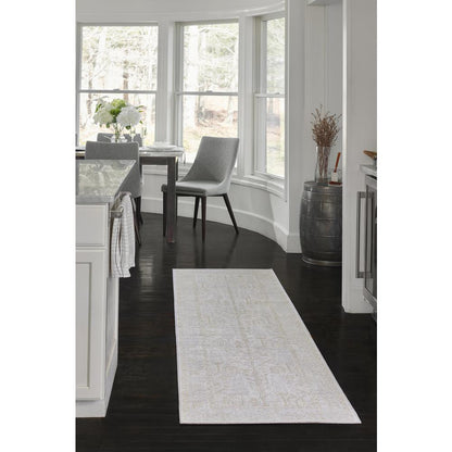 Traditional Rectangle Area Rug, Ivory, 5'3" X 7'3"