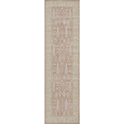 Traditional Rectangle Area Rug, Pink, 5'3" X 7'3"