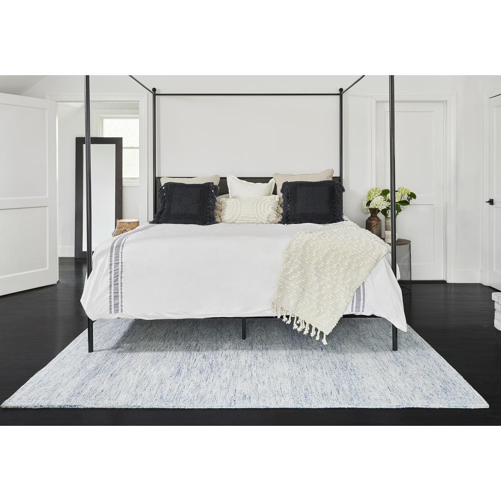 Contemporary Rectangle Area Rug, Light Blue, 9' X 12'