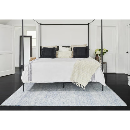 Contemporary Rectangle Area Rug, Light Blue, 9' X 12'