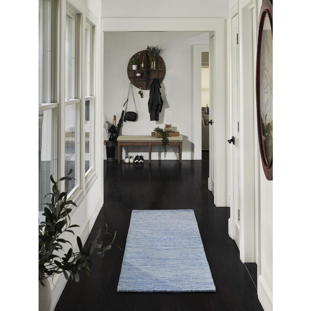 Contemporary Rectangle Area Rug, Light Blue, 9' X 12'