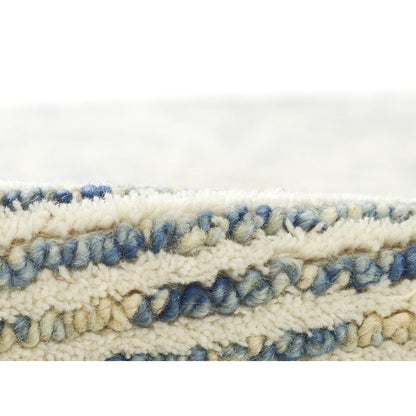 Contemporary Rectangle Area Rug, Blue, 2' X 3'