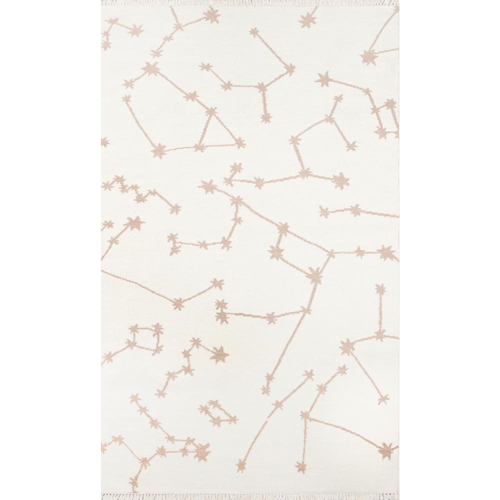Contemporary Rectangle Area Rug, Ivory, 2' X 3'