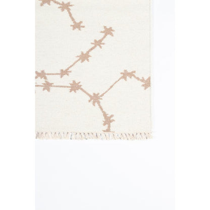 Contemporary Rectangle Area Rug, Ivory, 2' X 3'