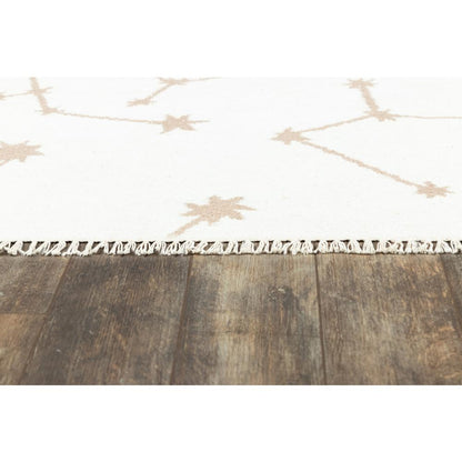 Contemporary Rectangle Area Rug, Ivory, 2' X 3'